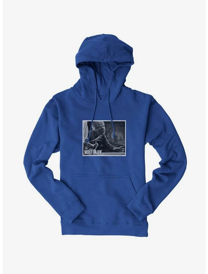 Discount π The Wolf Man Black And White Movie Poster Hoodie β - Image 9