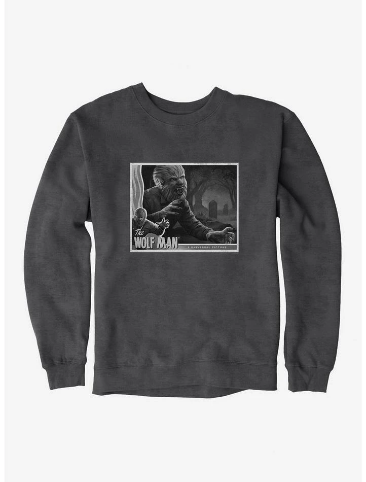 Hot Sale π The Wolf Man Black And White Movie Poster Sweatshirt π - Image 3