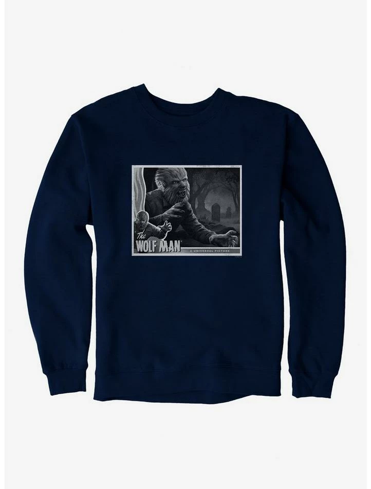 Hot Sale π The Wolf Man Black And White Movie Poster Sweatshirt π - Image 6