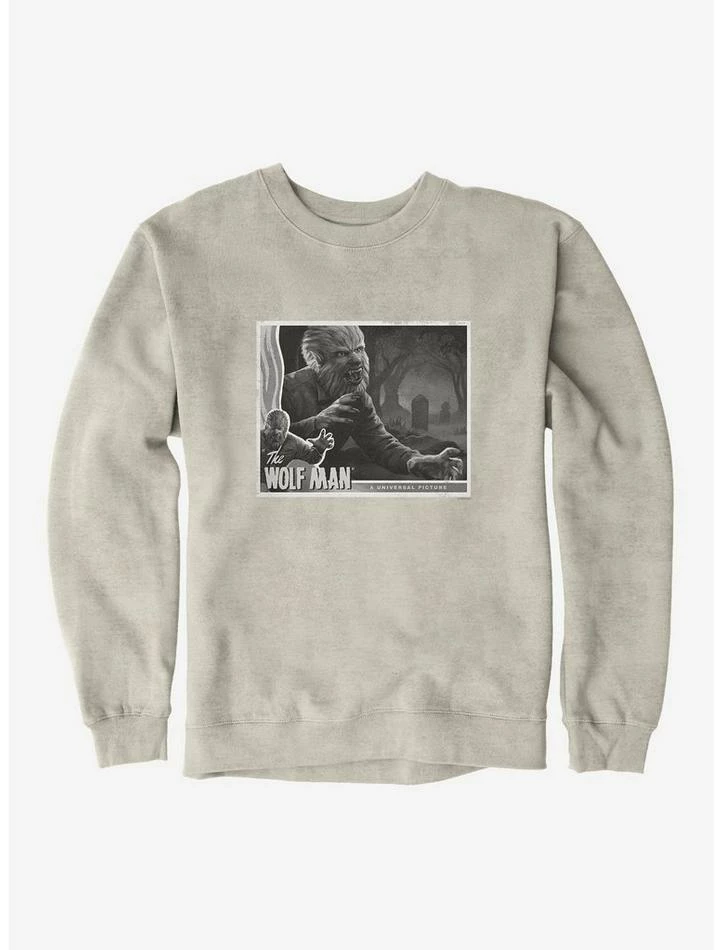 Hot Sale π The Wolf Man Black And White Movie Poster Sweatshirt π - Image 7