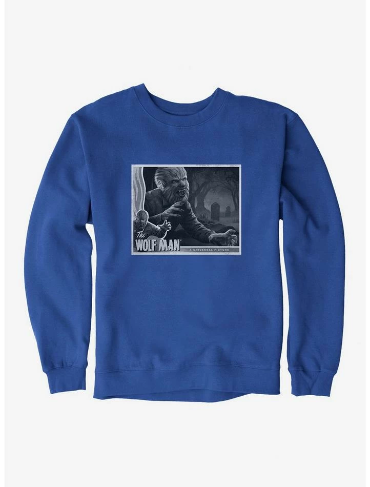 Hot Sale π The Wolf Man Black And White Movie Poster Sweatshirt π - Image 9