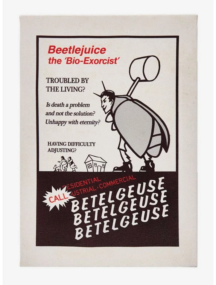 Buy βοΈ Beetlejuice Vintage News Ad Canvas Wall Art π€©