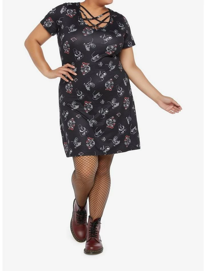 New β¨ Universal Studios π¦ Halloween Horror Nights Characters Lace-Up Bodycon π Dress Plus Size π - Image 2