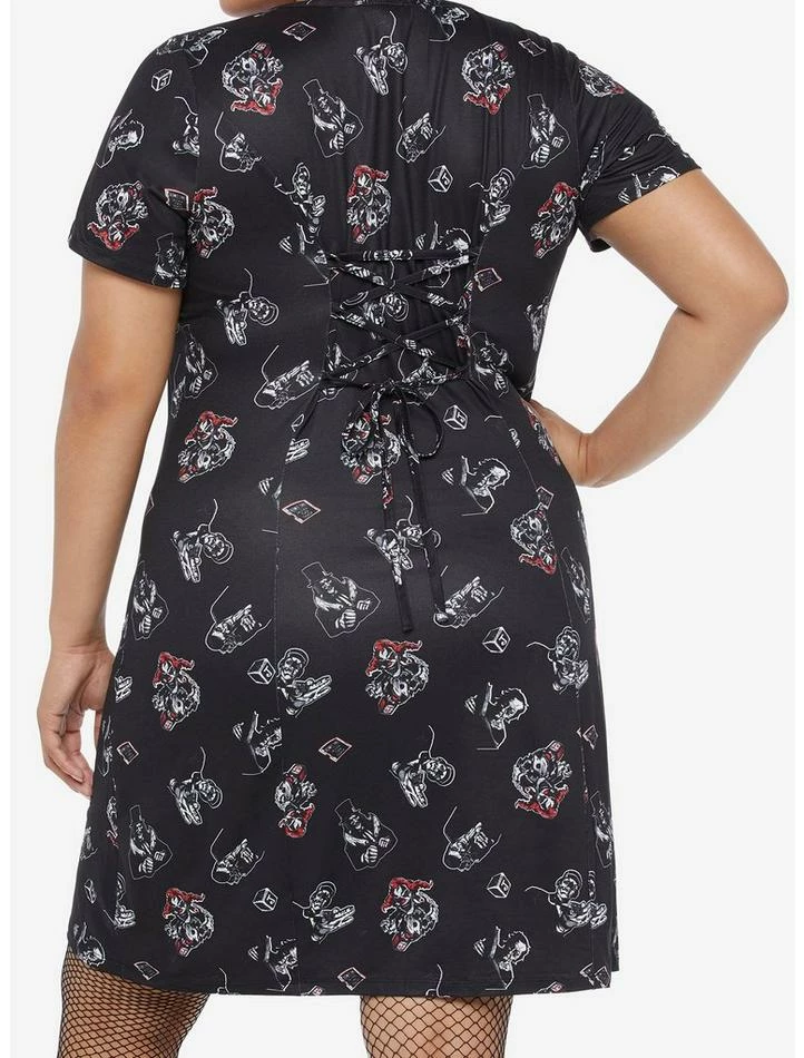 New β¨ Universal Studios π¦ Halloween Horror Nights Characters Lace-Up Bodycon π Dress Plus Size π - Image 3
