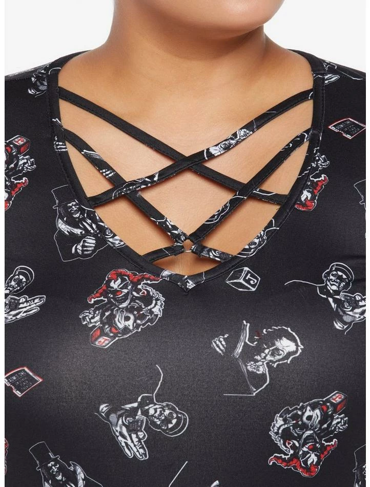 New β¨ Universal Studios π¦ Halloween Horror Nights Characters Lace-Up Bodycon π Dress Plus Size π - Image 4