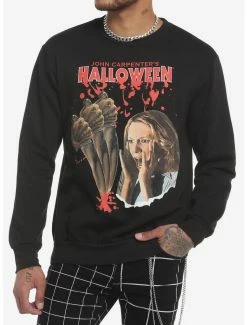Outlet ⌛ Halloween Laurie Strode Screaming Crewneck Sweatshirt 😀