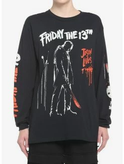 Buy ❤️ Friday The 13th Jason Lives 👧 Girls Long-Sleeve T-Shirt 😉