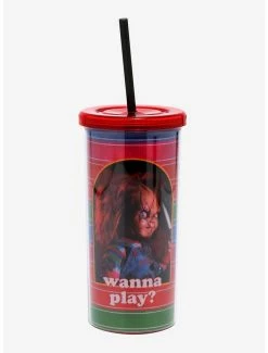 Outlet 👍 Child's Play Chucky Wanna Play Acrylic Travel Cup 🤩