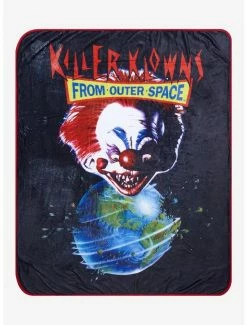 Top 10 💯 Killer Klowns From Outer Space Comic Book Cover Throw Blanket 🥰