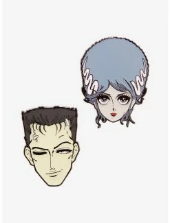 Deals ✔️ Universal Monsters The Bride Of Frankenstein Couple Anime Enamel Pin Set ⌛