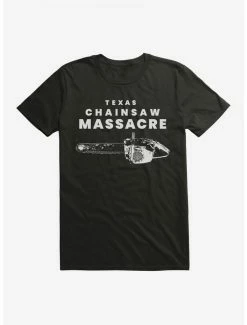 Outlet 🔥 Texas Chainsaw Massacre Leatherface Lives Text T-Shirt ⌛