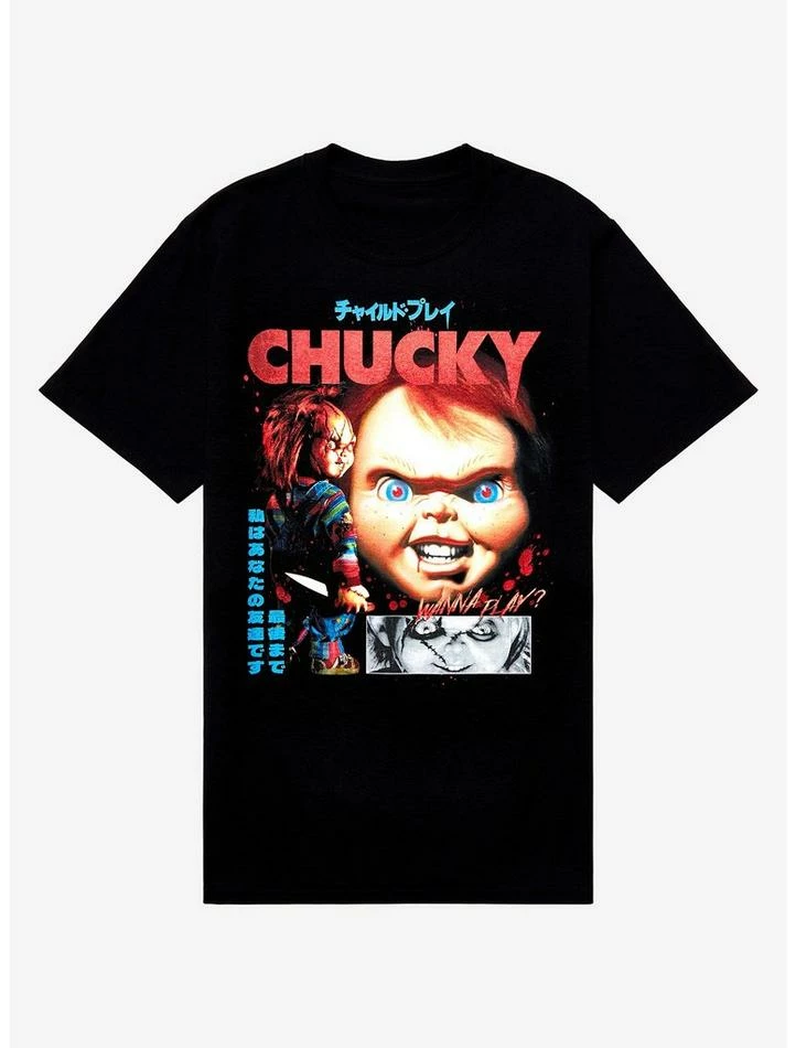 Best deal π Child's Play Chucky Collage Boyfriend Fit π§ Girls T-Shirt π