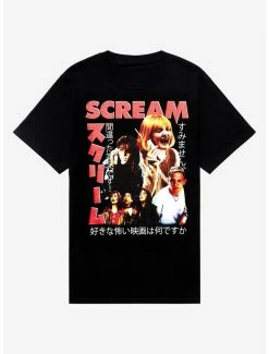 New ❤️ Scream Collage Boyfriend Fit 👧 Girls T-Shirt 🧨