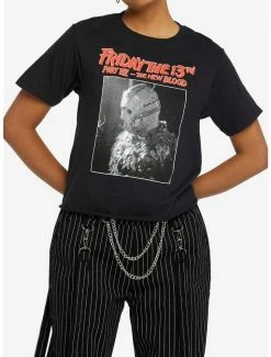 Cheap ✔️ Friday The 13th Part VII: The New Blood 👧 Girls Crop T-Shirt 🥰