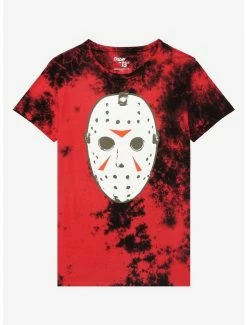 Best Sale 👍 Friday The 13th Mask Tie-Dye Boyfriend Fit 👧 Girls T-Shirt 🔥