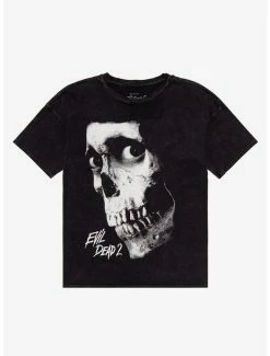 Wholesale 🥰 Evil Dead 2 Mineral Wash Boyfriend Fit 👧 Girls T-Shirt 🤩