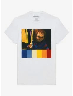 Best reviews of 🔔 Child's Play Chucky Screen Shot Color Bar T-Shirt 👍