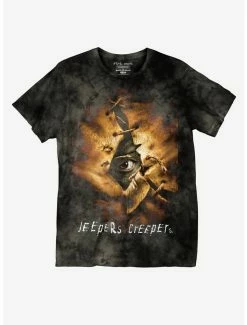 Discount ✔️ Jeepers Creepers Dark Tie-Dye T-Shirt 😀