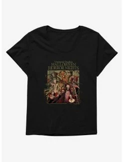 Cheapest ✔️ Halloween Horror Nights Monsters Group Photo 👧 Girls T-Shirt Plus Size 👏