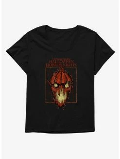 Top 10 🤩 Halloween Horror Nights Pumpkin Face 👧 Girls T-Shirt Plus Size ✔️