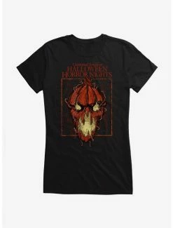 Promo 👏 Halloween Horror Nights Pumpkin Face 👧 Girls T-Shirt 🔔