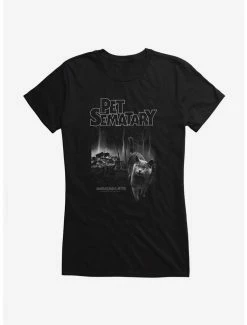 Best Pirce 🤩 Pet Sematary Church The Cat 👧 Girls T-Shirt 🥰