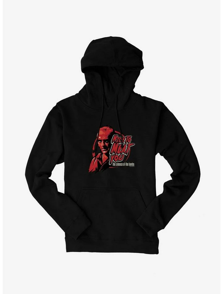 Best Sale β€οΈ The Silence Of The Lambs Nice To Meat You Hoodie π― - Image 4
