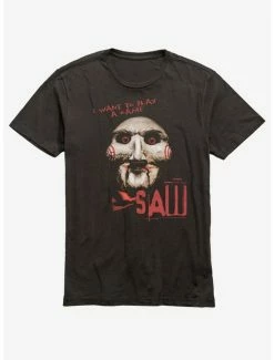 Best Pirce ⌛ Saw Jigsaw Game Boyfriend Fit 👧 Girls T-Shirt 🌟