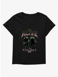 Promo 🎁 Universal Monsters Frankenstein It's Alive 👧 Girls T-Shirt Plus Size ✔️