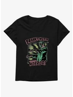 Brand new ⭐ Universal Monsters Frankenstein Nightmare Of Horror 👧 Girls T-Shirt Plus Size 🧨