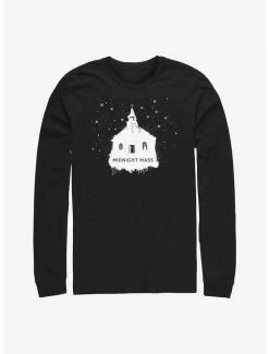 Hot Sale 😍 Midnight Mass Snowy Church Long-Sleeve T-Shirt 🔔