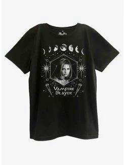 Best Pirce 🤩 Buffy The Vampire Slayer Moon Phase Boyfriend Fit 👧 Girls T-Shirt ⭐