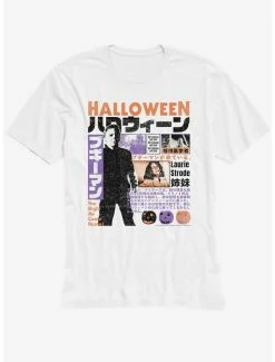 Budget 🌟 Halloween Japanese Poster Boyfriend Fit 👧 Girls T-Shirt 🧨