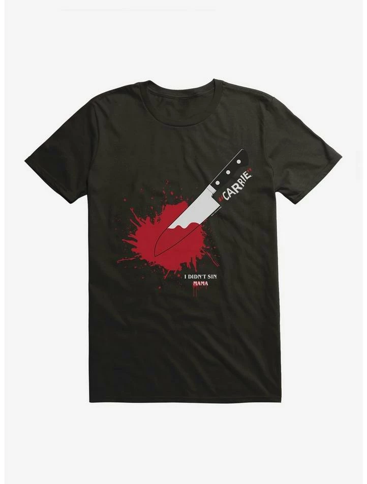 Budget π₯° Carrie 1976 Knife Splatter T-Shirt π