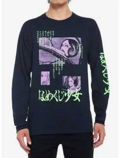 Flash Sale 🔔 Junji Ito Slug Girl Long-Sleeve T-Shirt ❤️