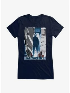 Best Pirce 🛒 Halloween II Michael Myers Slasher Panels 👧 Girls T-Shirt ⭐