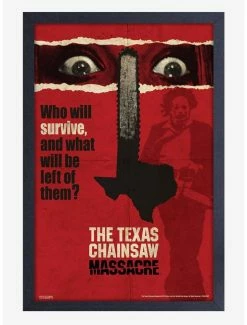 Top 10 🌟 The Texas Chainsaw Massacre Newsprint Framed Wood Wall Art ✨