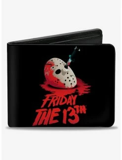 Buy ⌛ Friday The 13Th Vintage Jason Mask Poster Bifold Wallet 👏